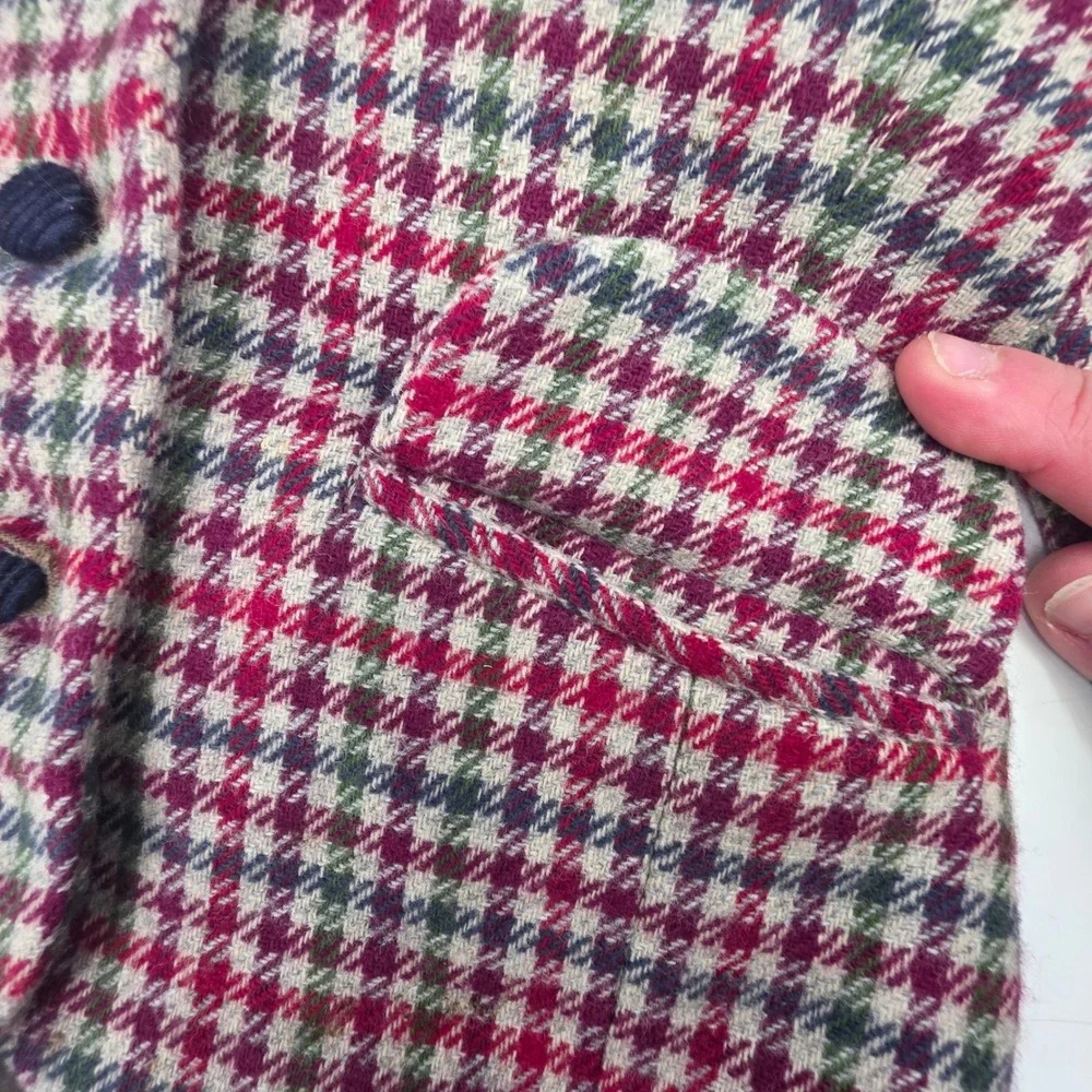 VINTAGE LAURA ASHLEY MOTHER & CHILD HOUNDSTOOTH WOOL BLAZER SIZE 4 YEARS RARE